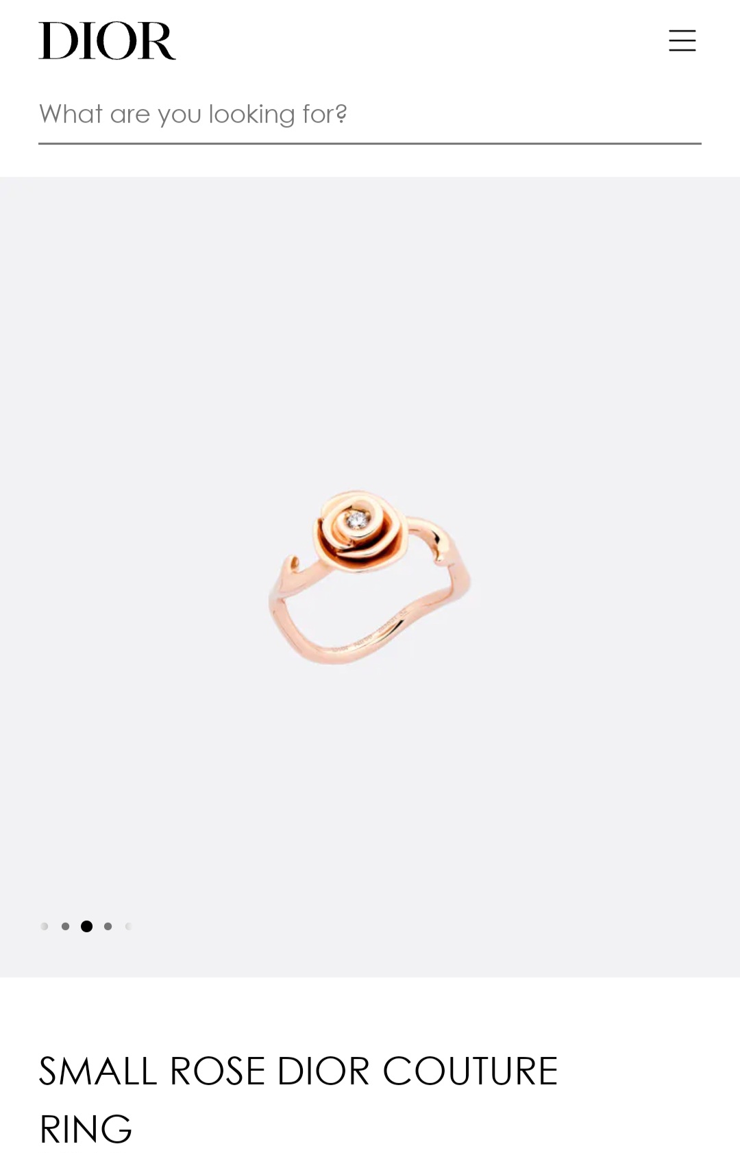 SMALL ROSE DIOR COUTURE RING