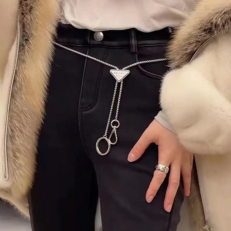 Prada necklace chain belt waist chain