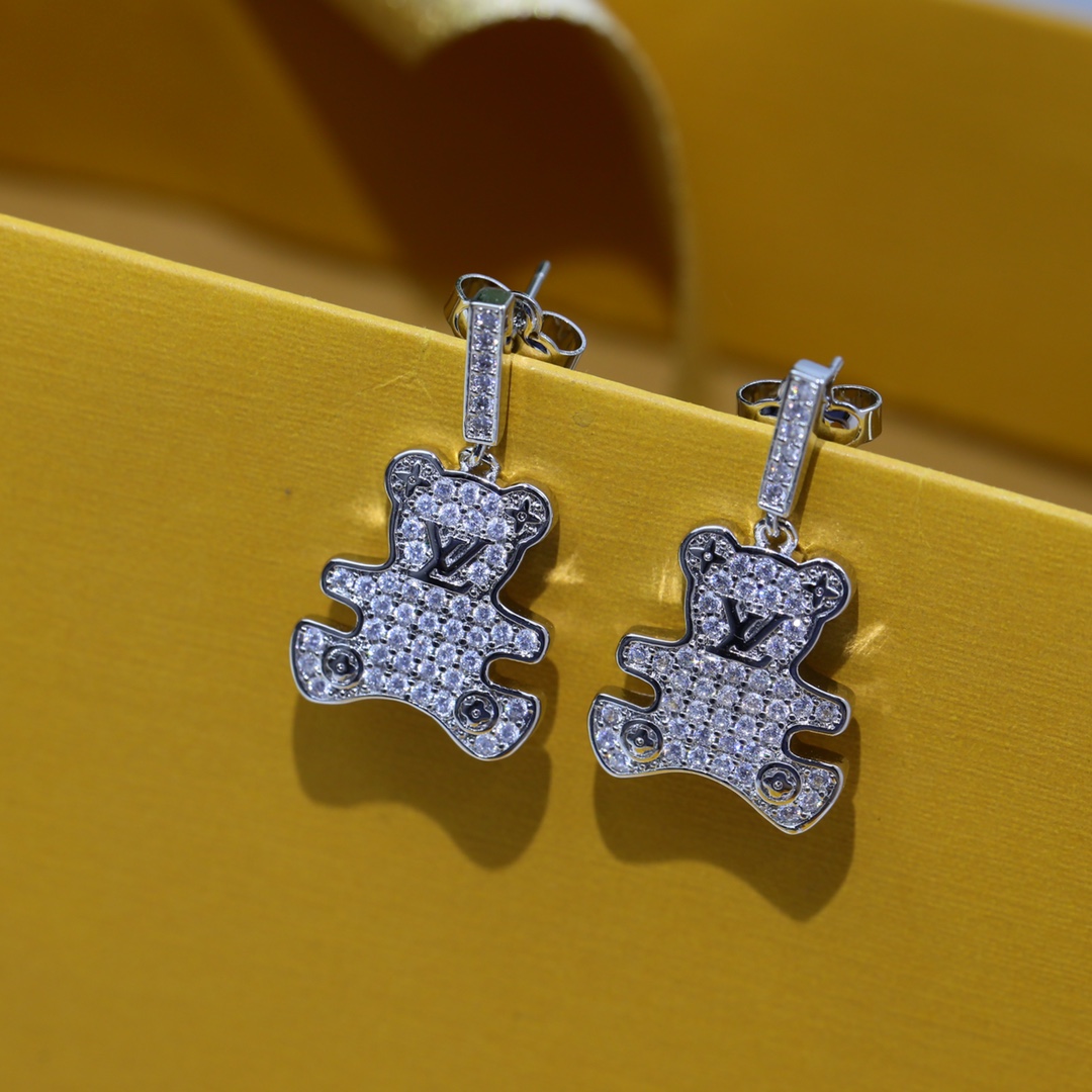 LV teddy earrings