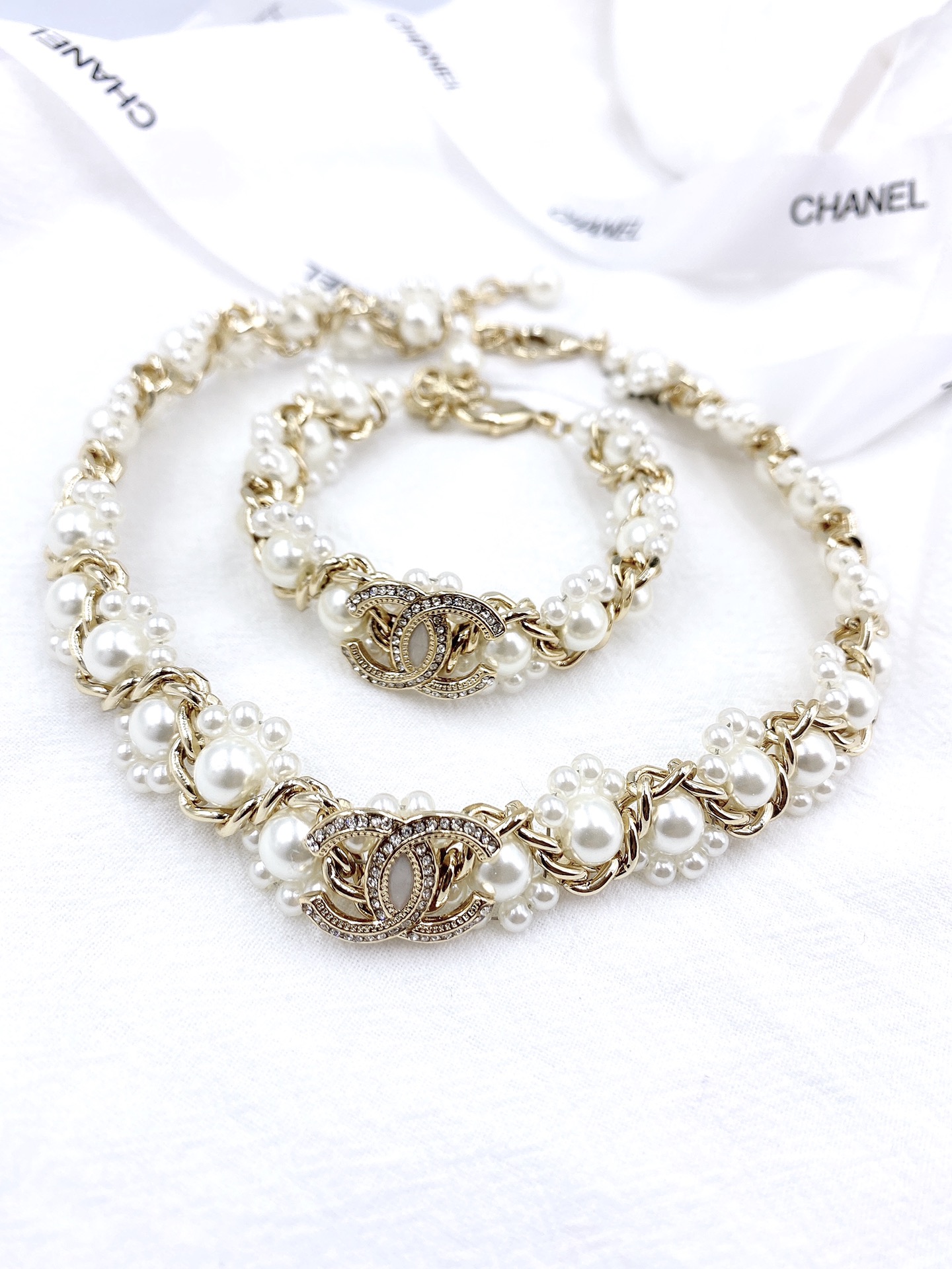 Chanel bracelet necklace choker