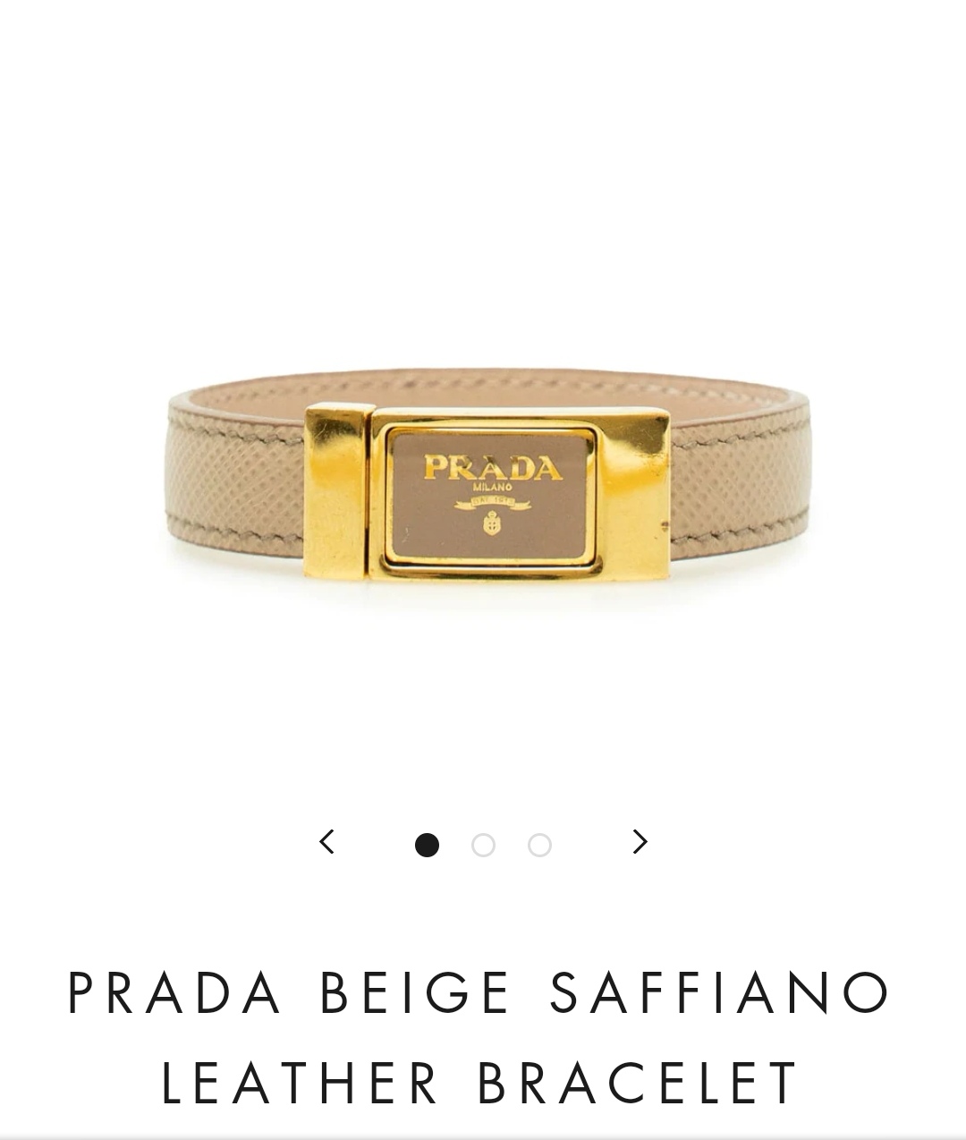 Prada leather bracelet