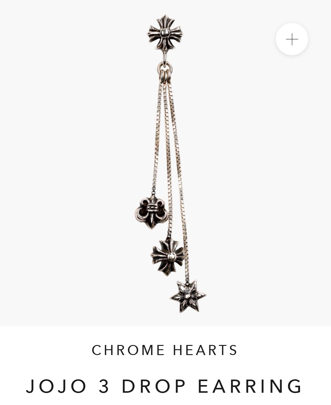 Chrome heart earrings