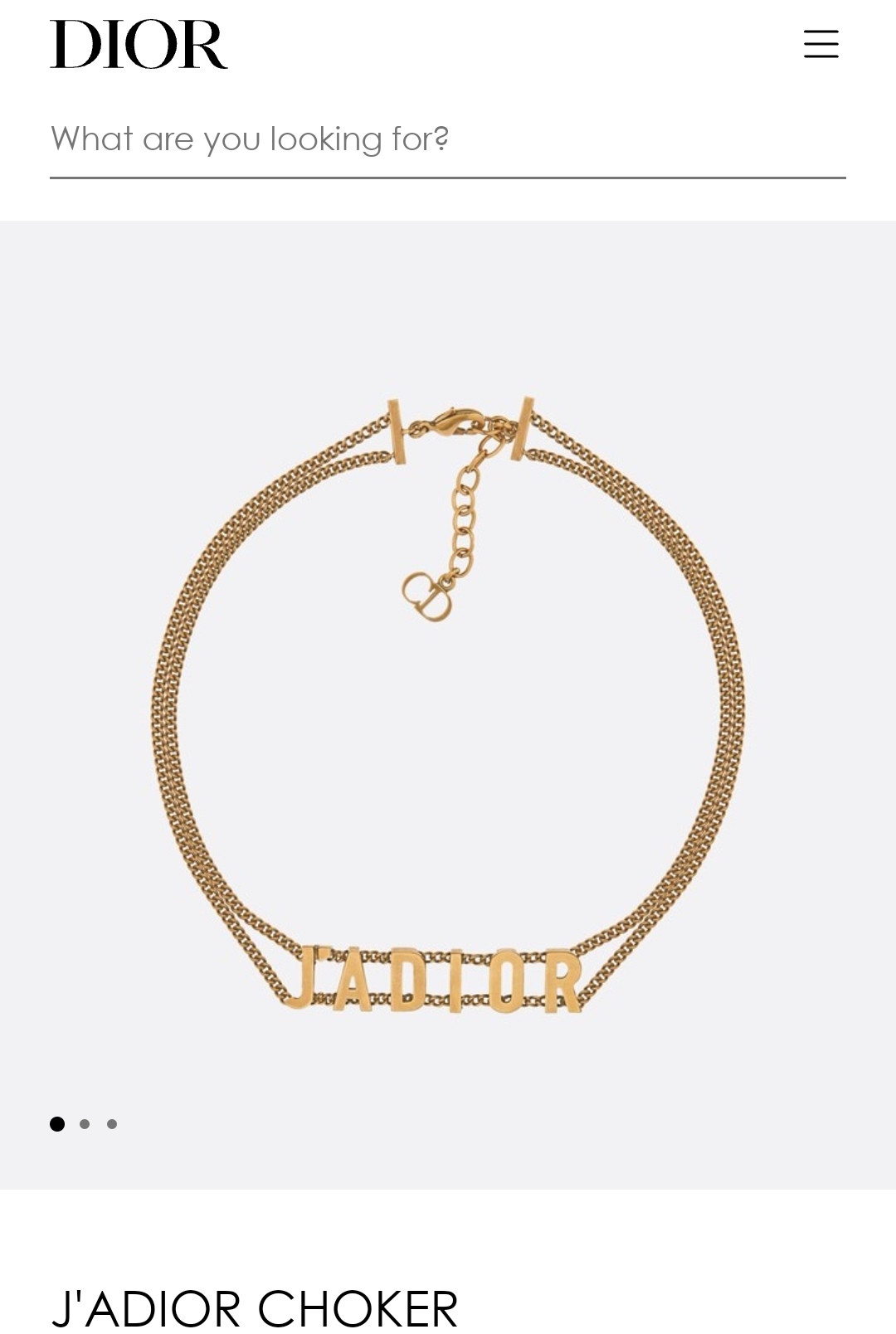 Dior choker necklace