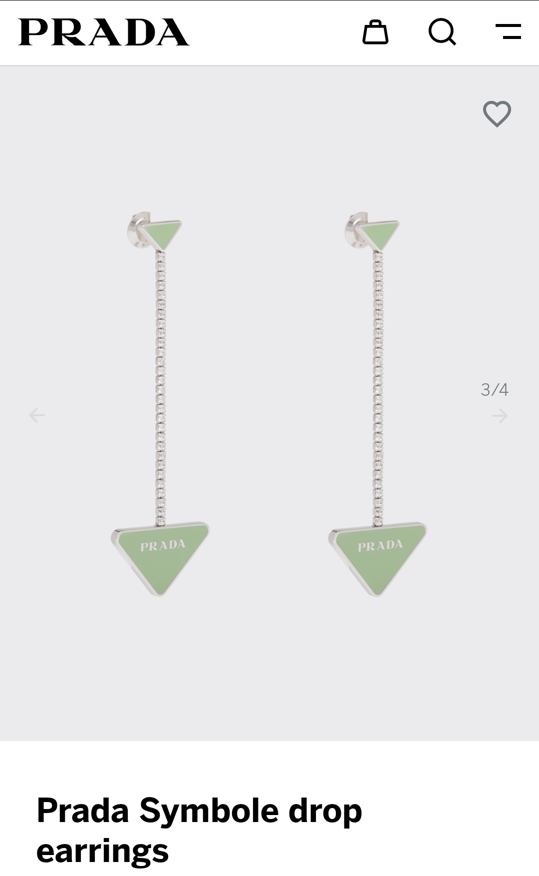 Prada Symbole drop earrings