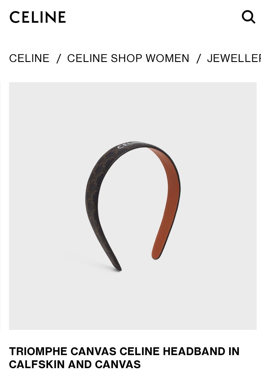 Celine headband hairband clip