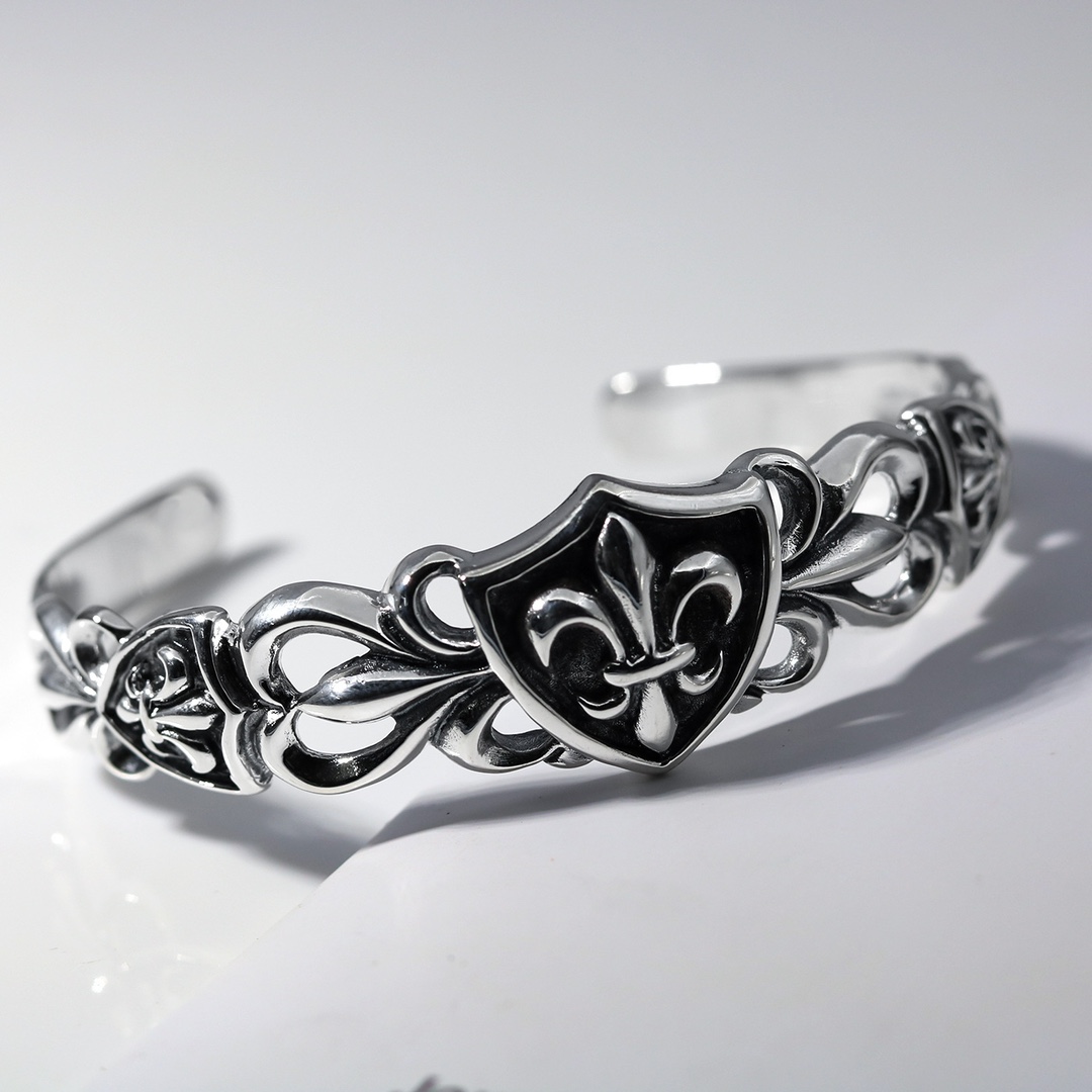 Chrome Heart open bracelet bangle