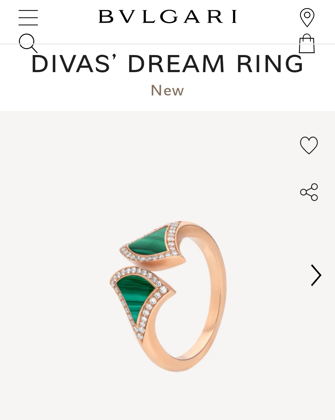 Bvlgari DIVAS’ DREAM ring