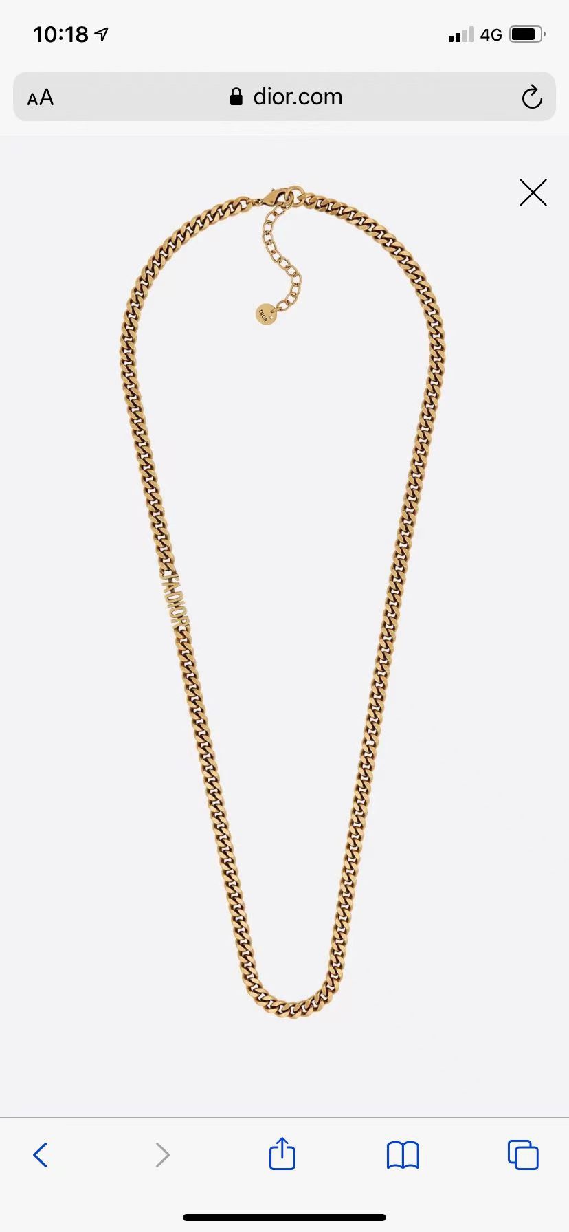 Dior long necklace