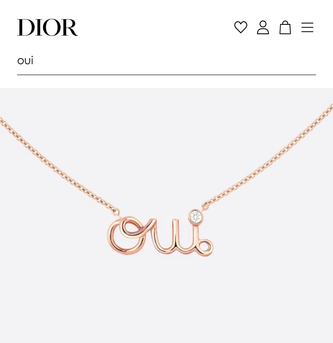 Dior necklace