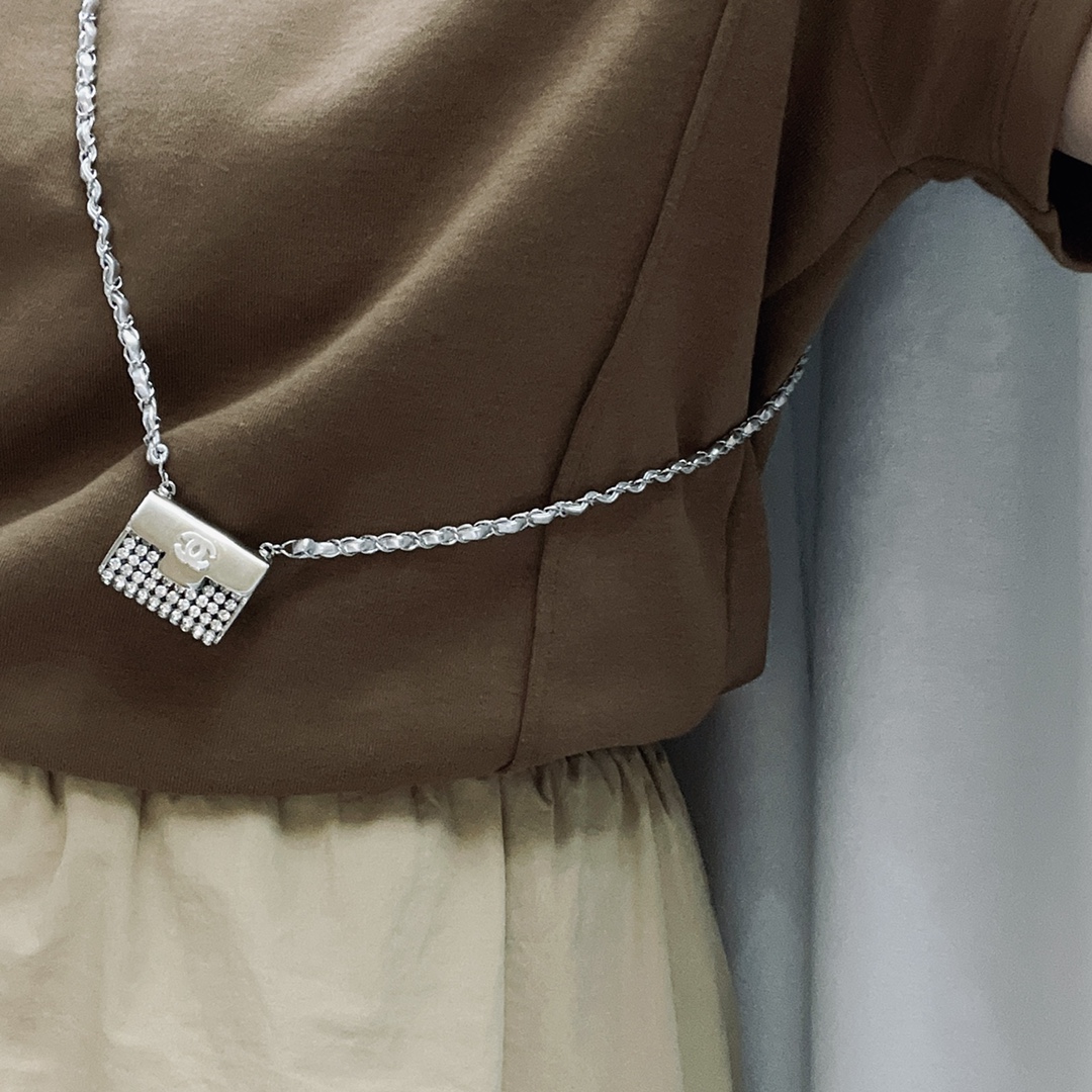 Chanel micro bag long necklace