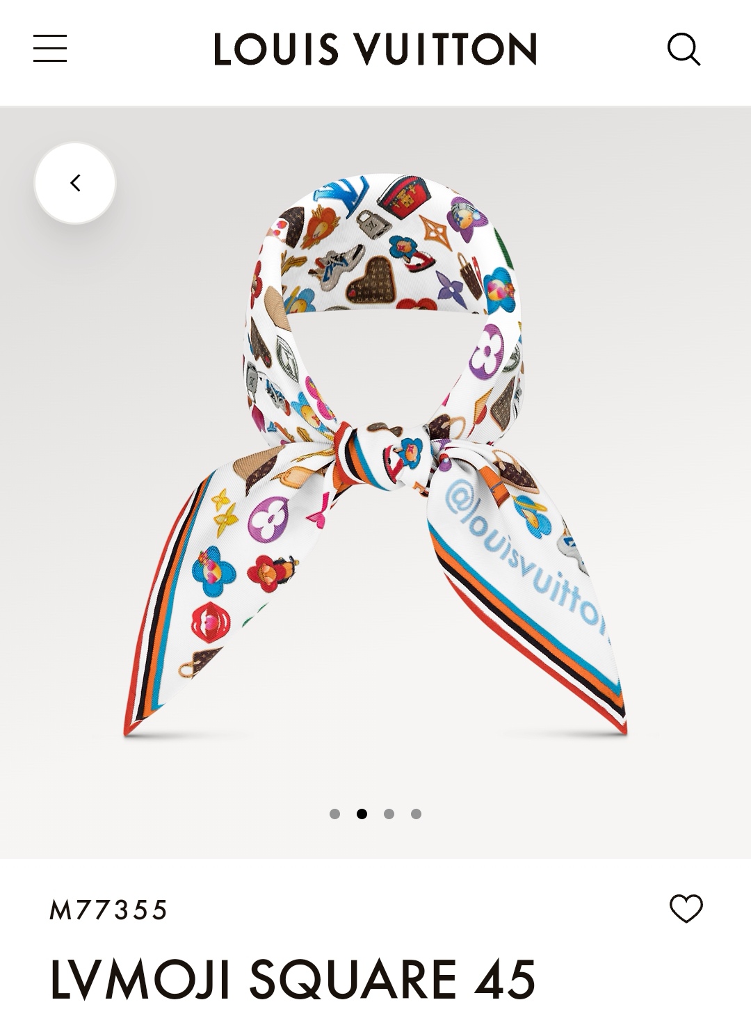 LV MOJI SQUARE  45 scarf