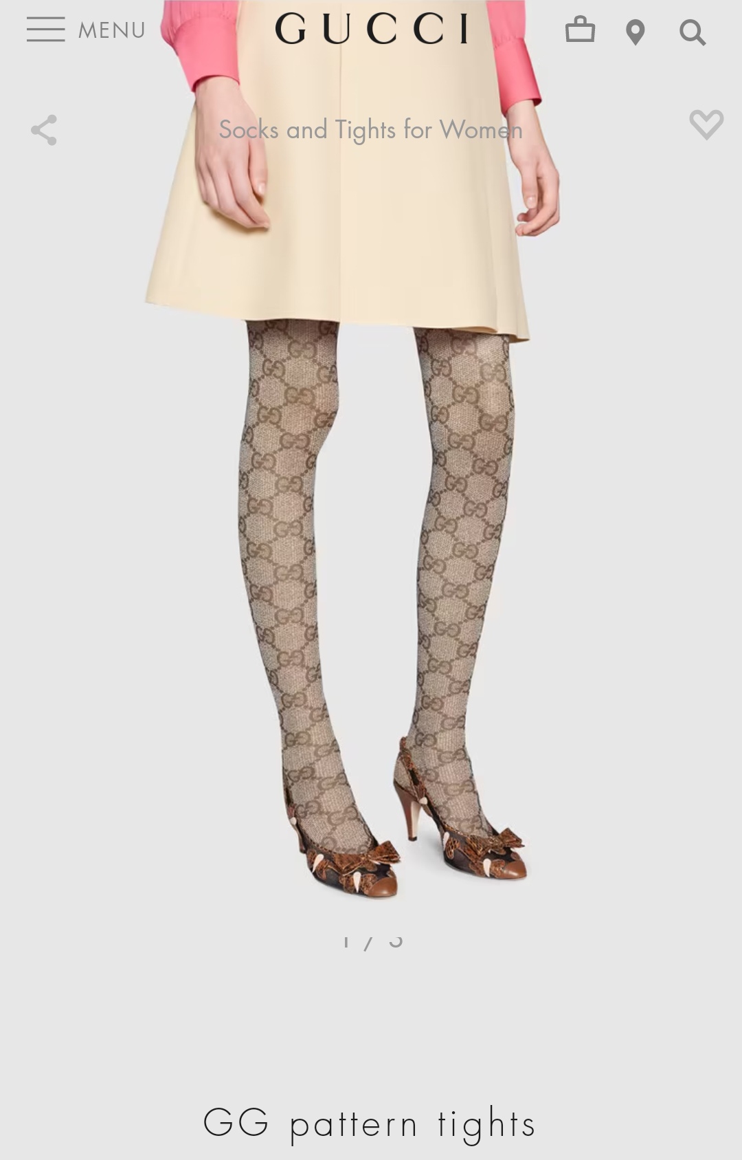 Gucci GG pattern tights pantyhose hosiery