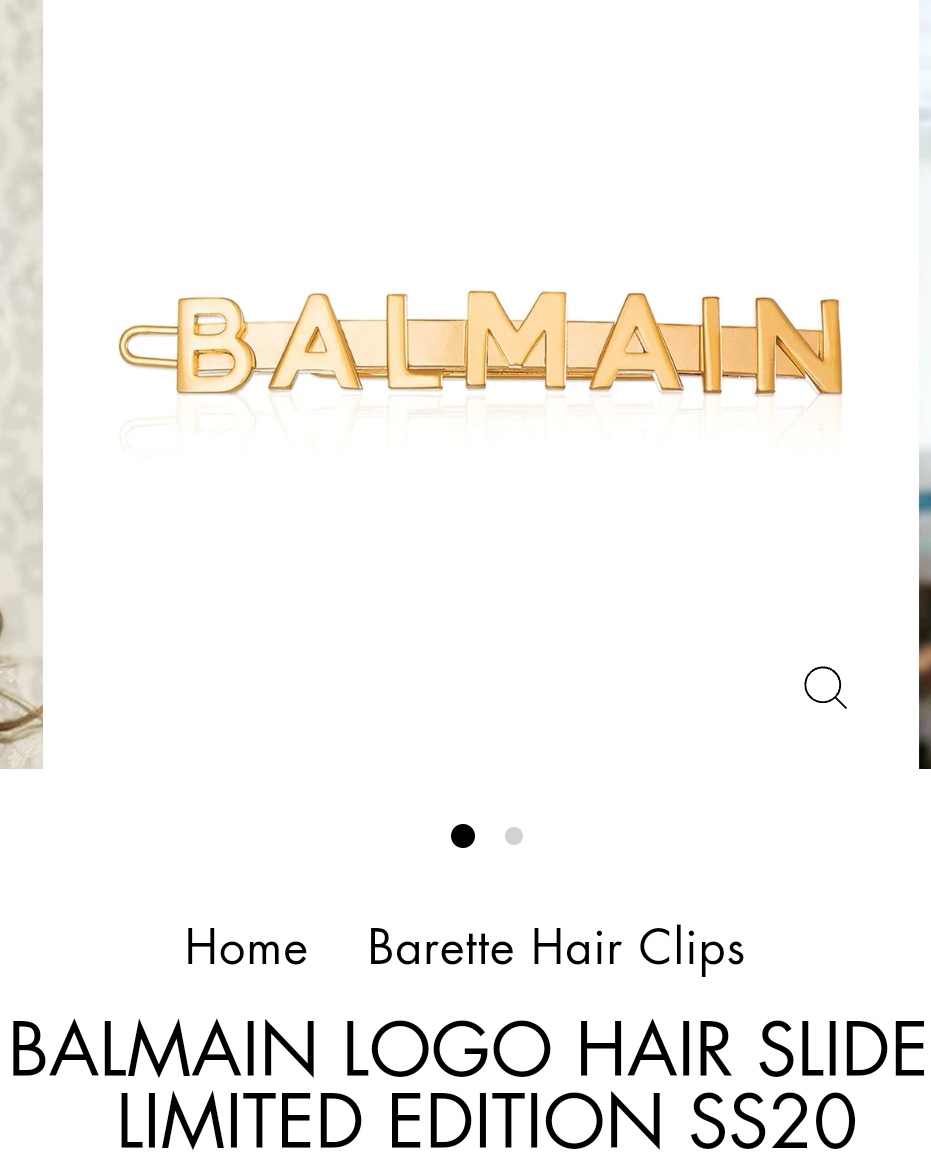BALMAIN LOGO HAIR SLIDE CLIP