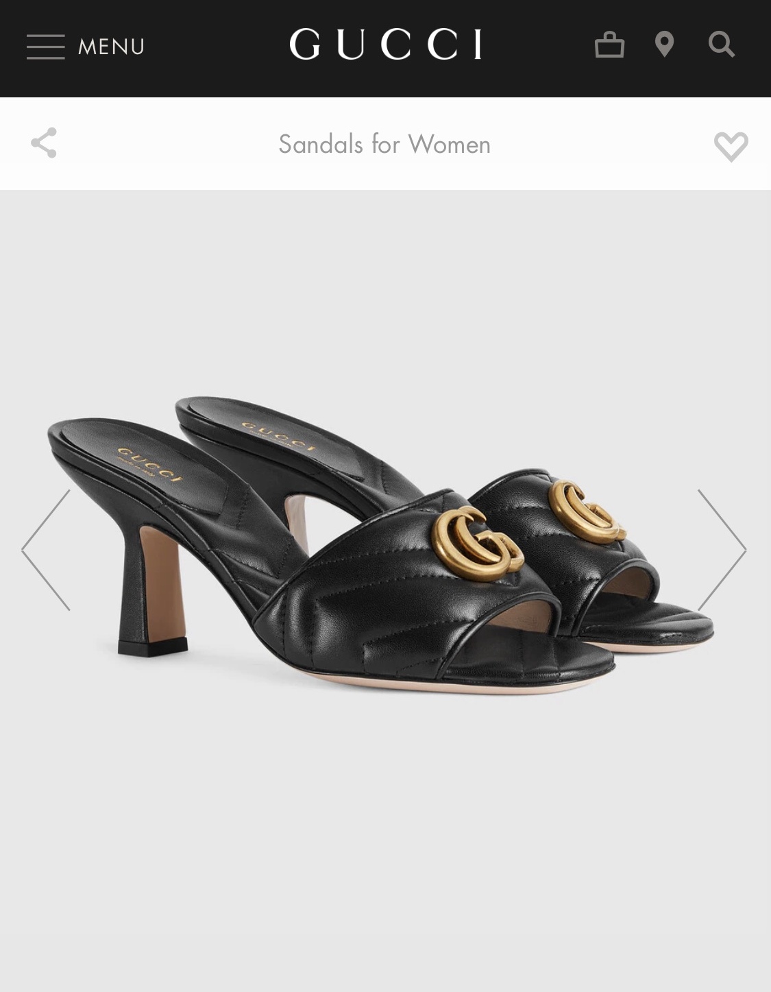 Gucci Women’s Double G slide sandal shoe