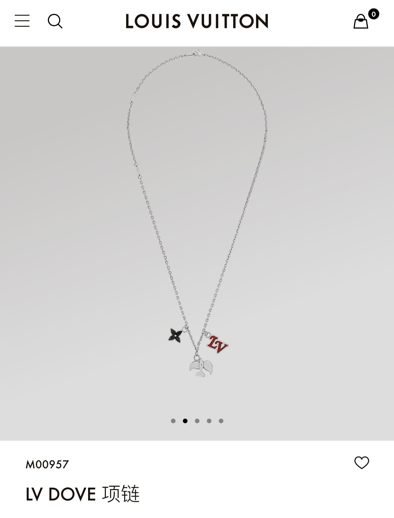 LV Dove necklace – Fibo3Addict