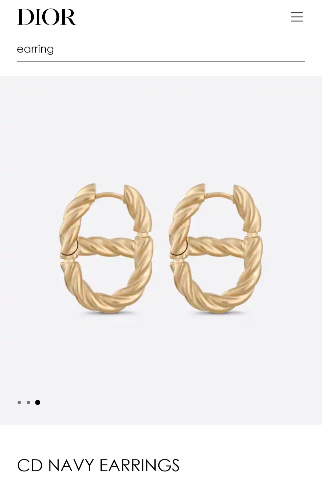 Dior CD NAVY earrings