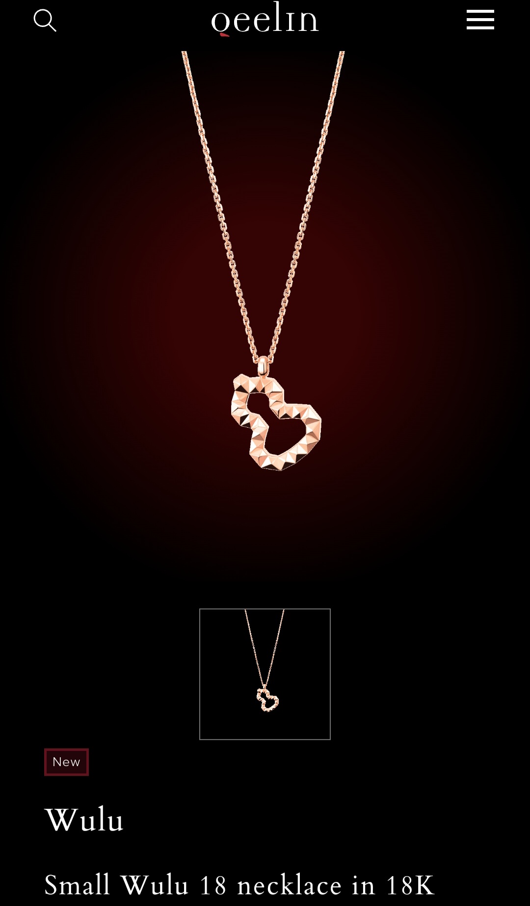 Qeelin Wulu small necklace