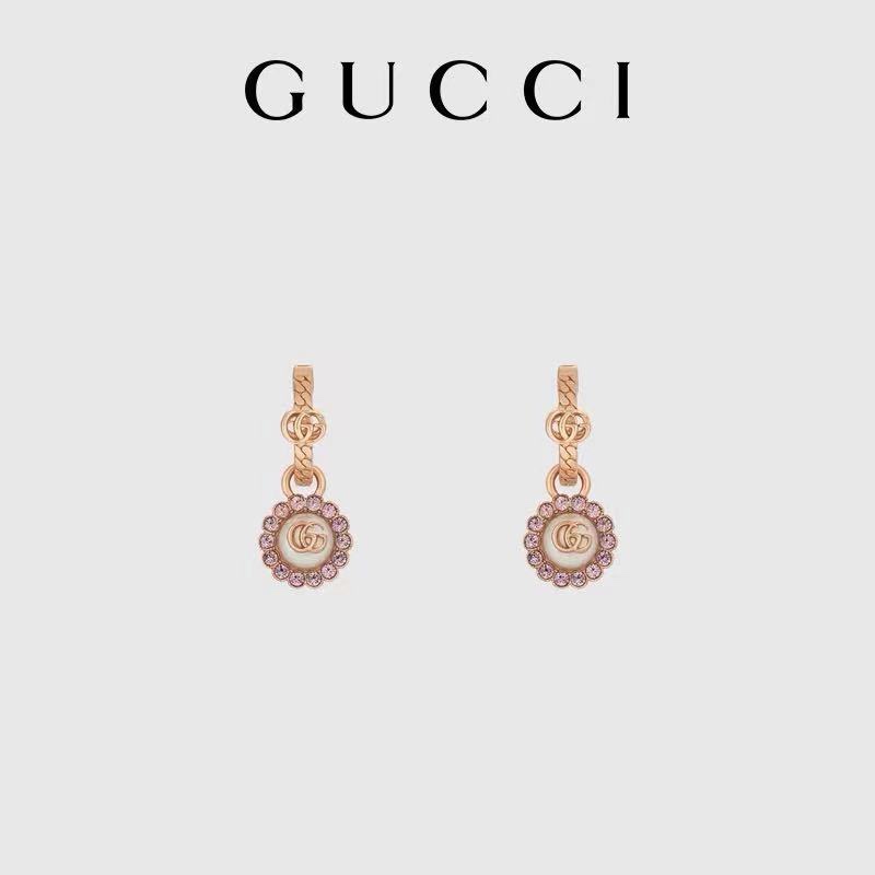 Gucci Double G flower hoop earrings