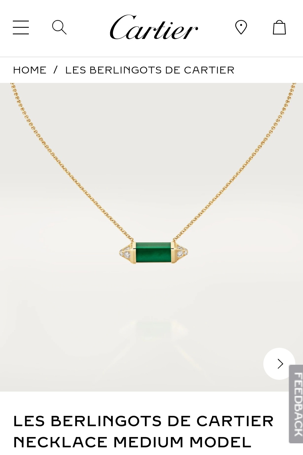 Cartier LES BERLINGOTS DE necklace