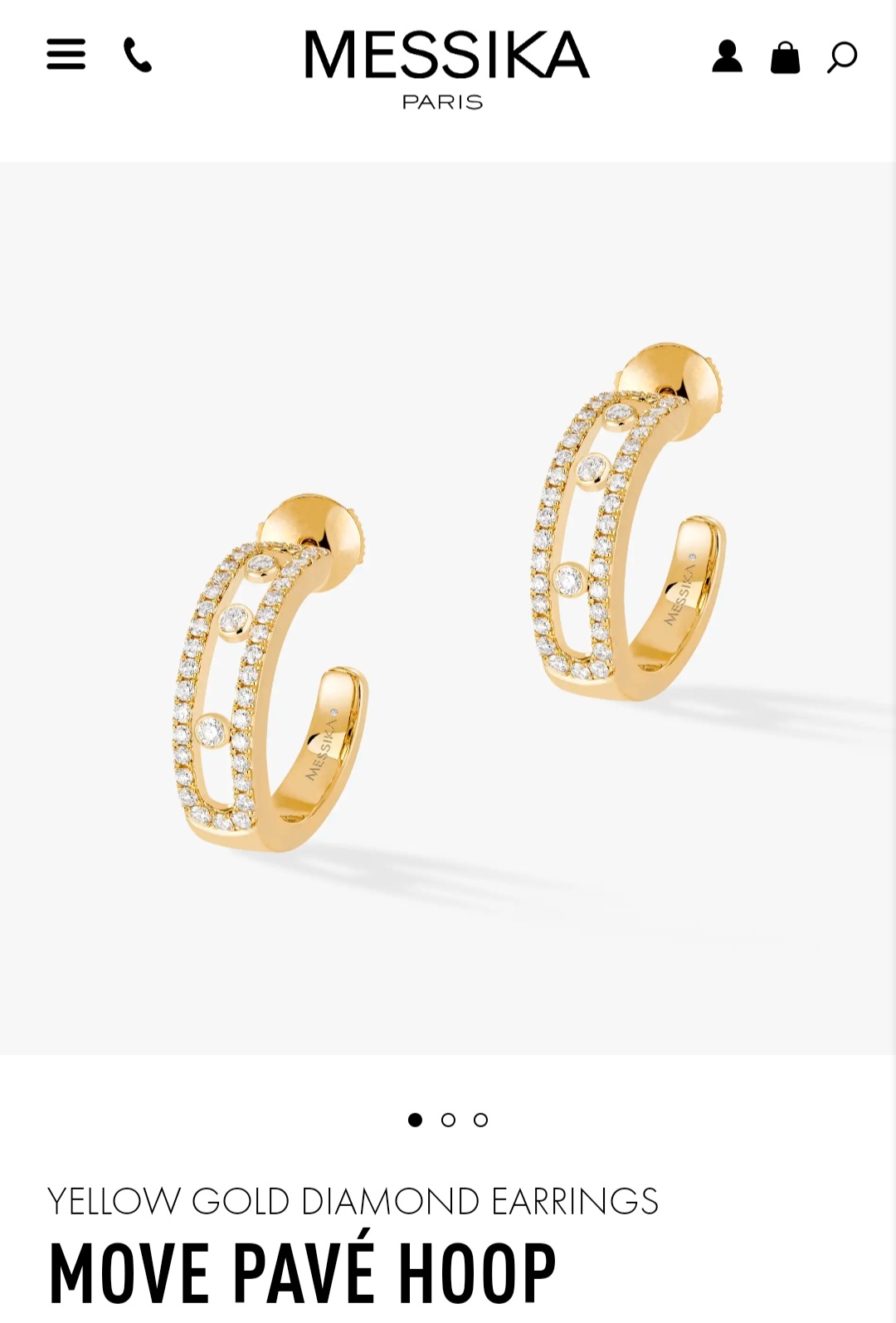 Messika MOVE PAVÉ HOOP earrings