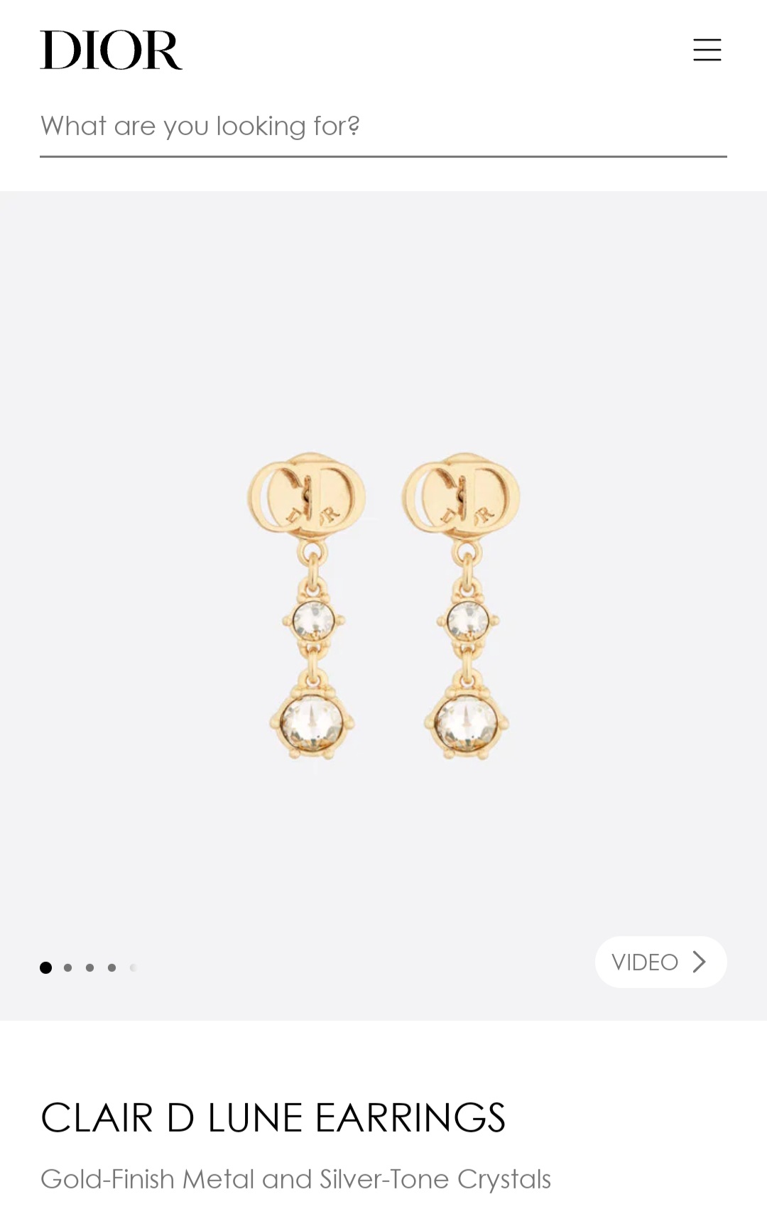 Dior CLAIR D LUNE earrings