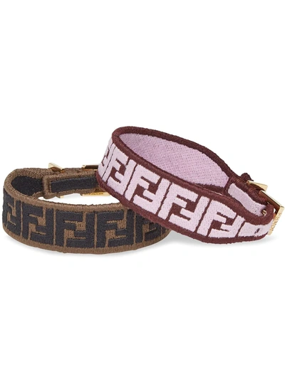 Fendi FF Embroidered bracelet