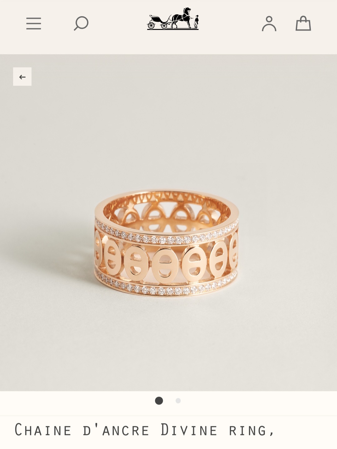 Hermes Chaine d’ancre Divine ring