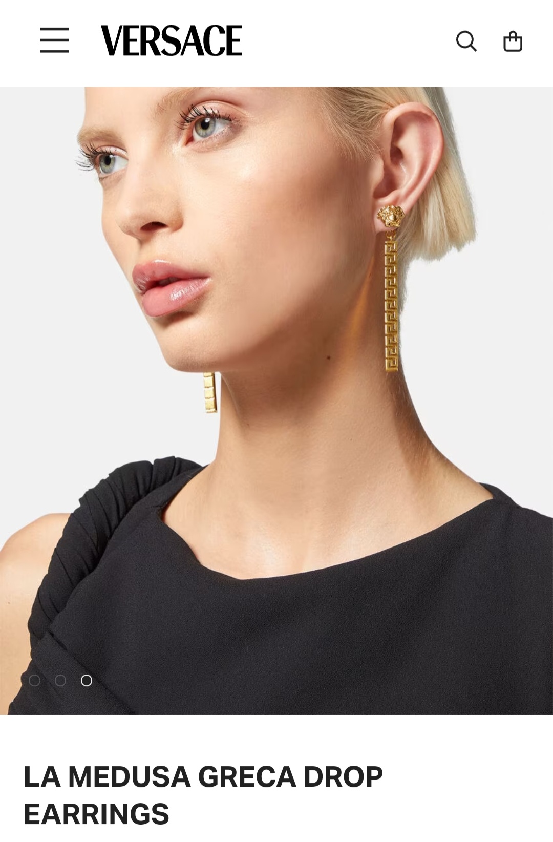 Versace La Medusa Greca Drop earrings