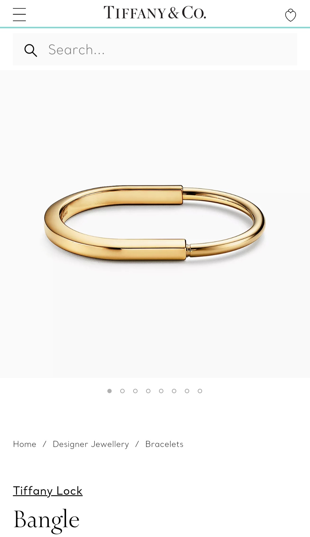 Tiffany & co T1 lock bangle bracelet