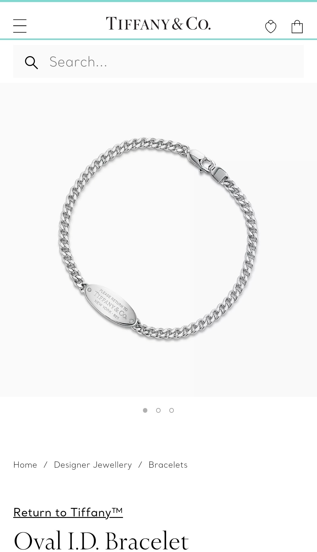 Return to Tiffany & co Oval I.D. bracelet