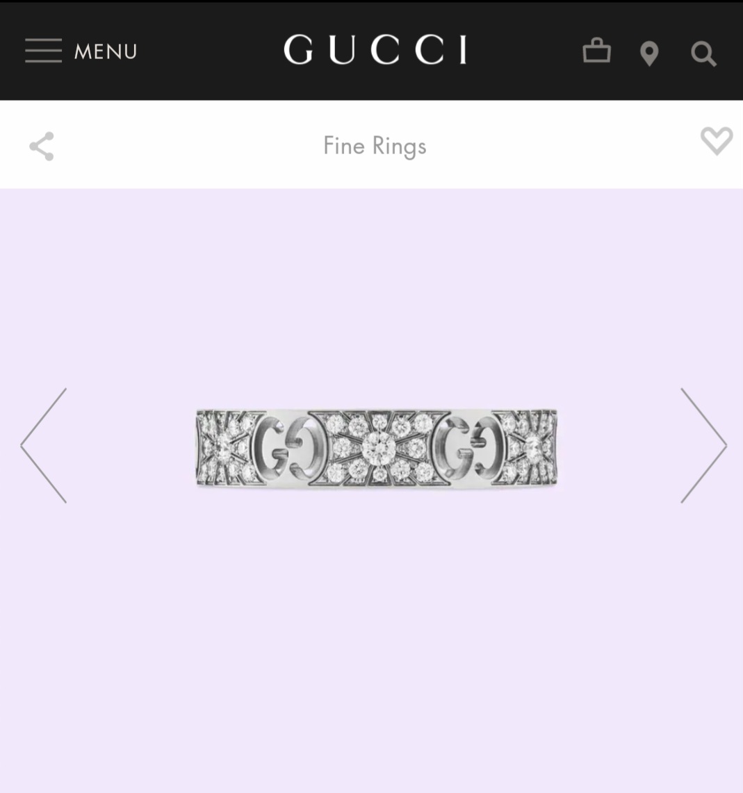 Gucci stardust ring