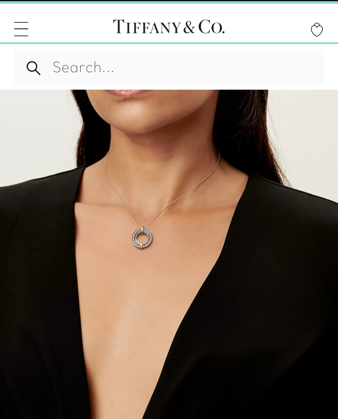 Tiffany & co Edge circle pendant necklace