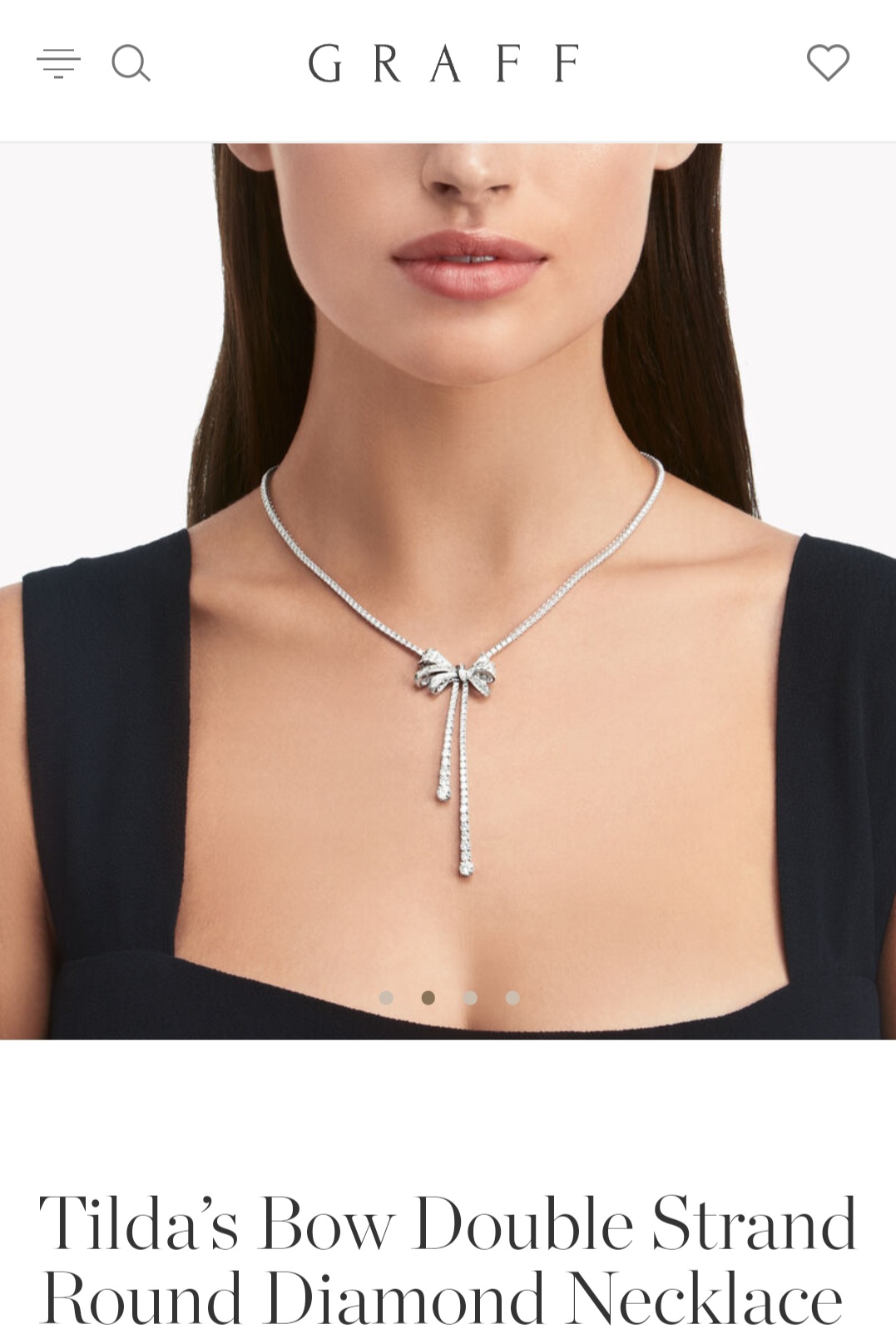 Graff Tilda’s Bow double strand round diamond necklace