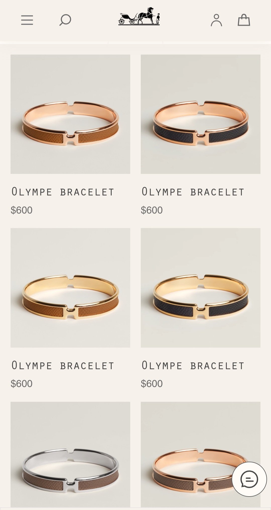 Hermes Olympe bracelet
