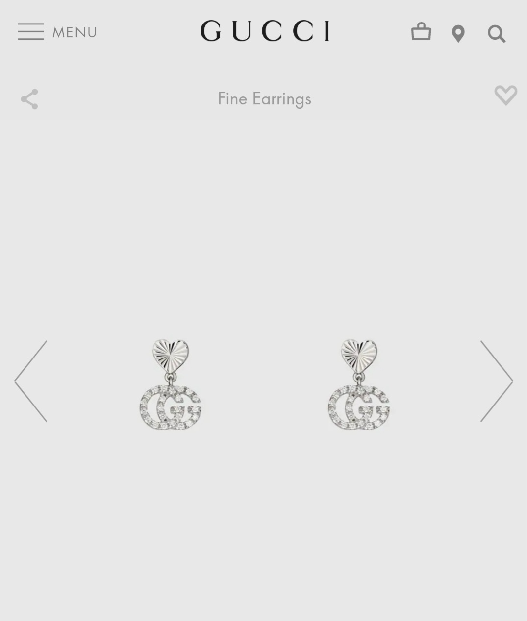 Gucci GG running earrings