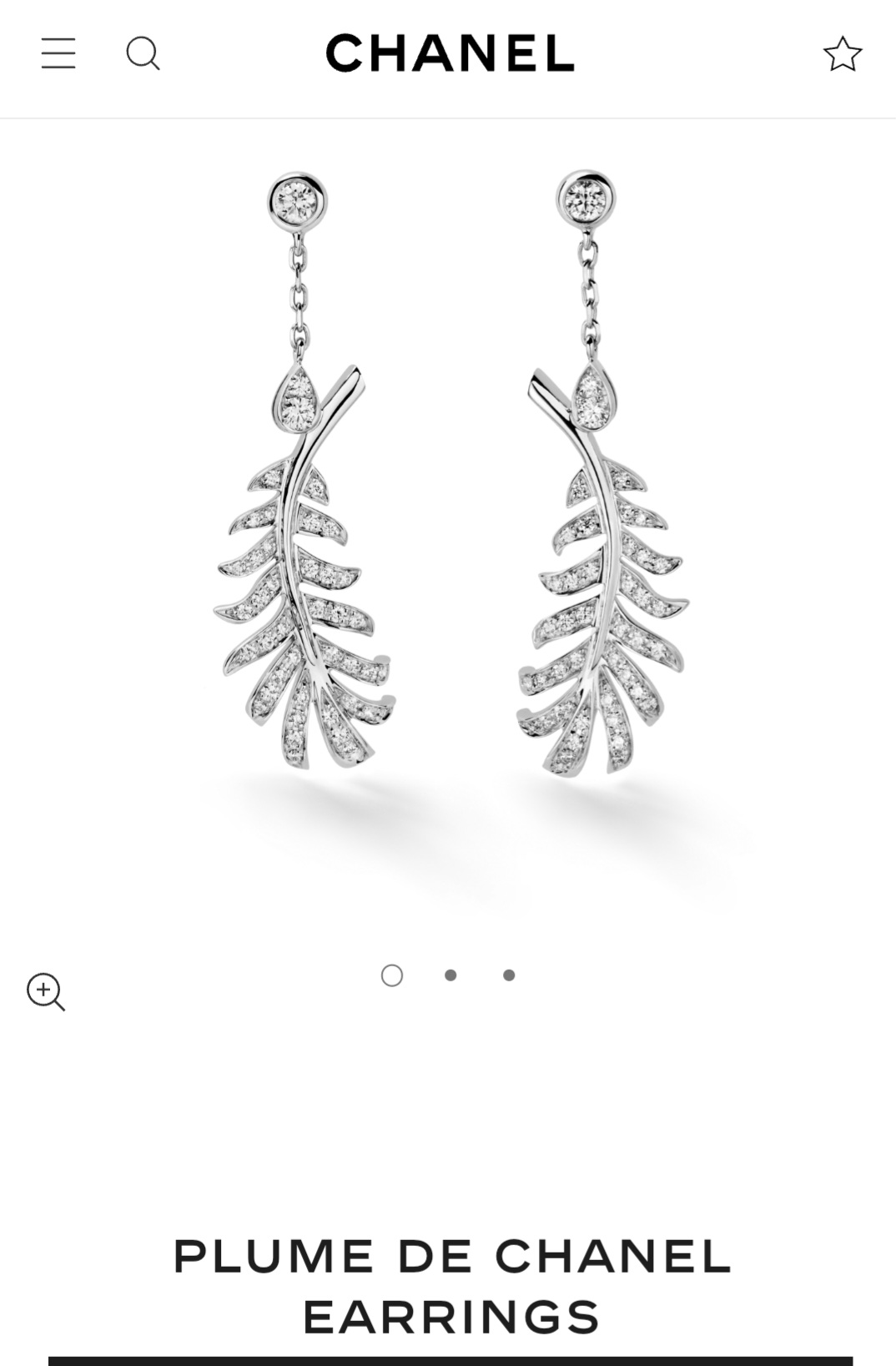 PLUME DE CHANEL earrings