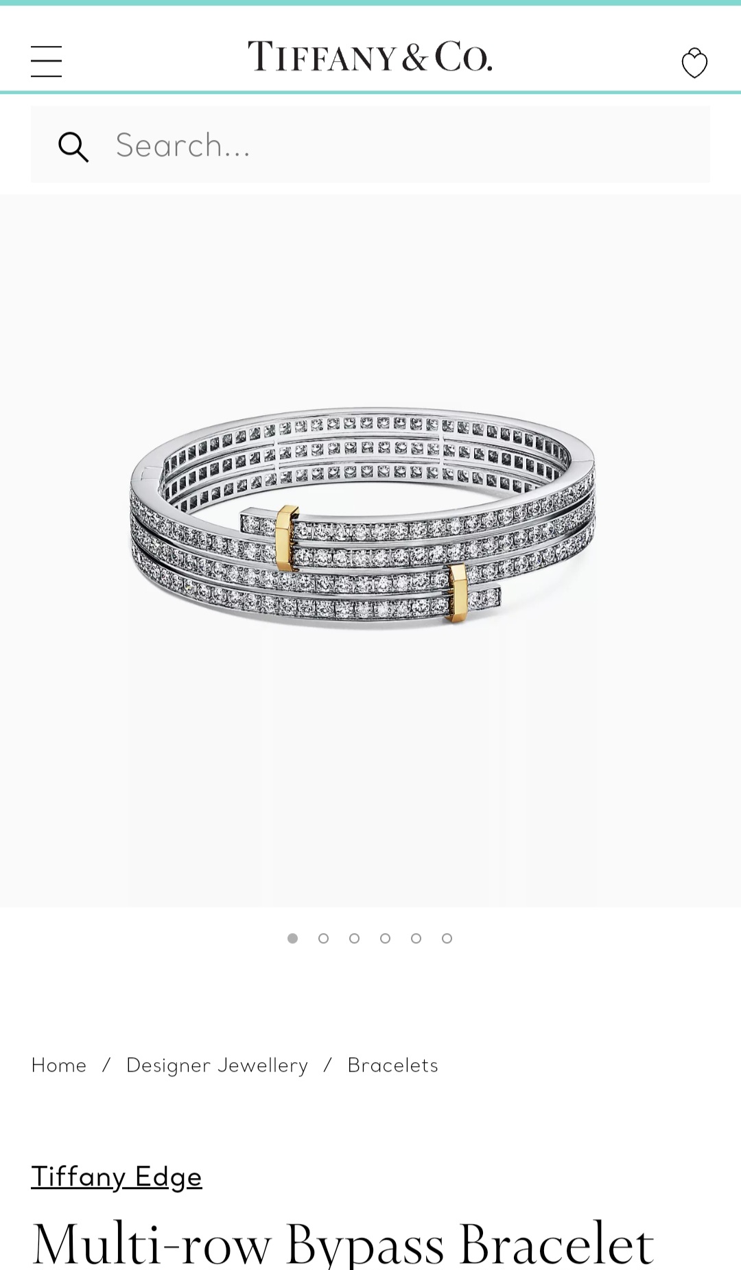 Tiffany & co Edge Multi-row Bypass Bracelet