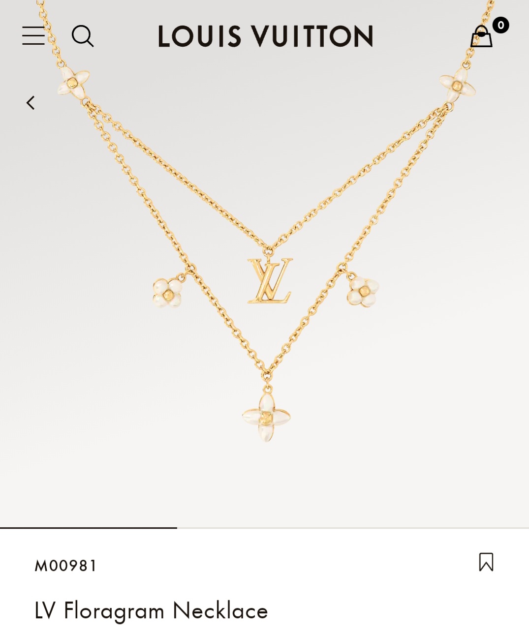 LV Floragram Necklace