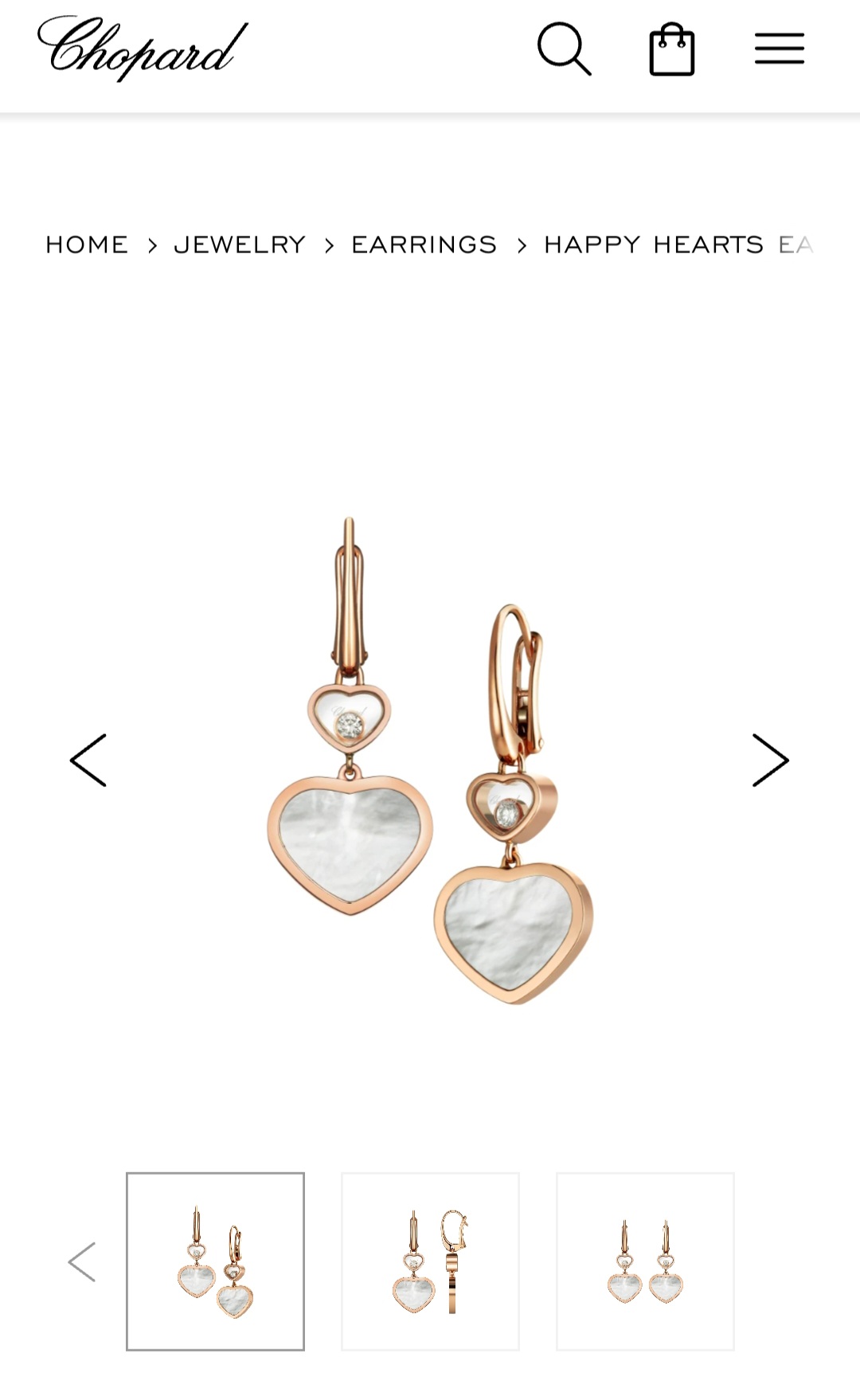 Chopard Happy Hearts earrings