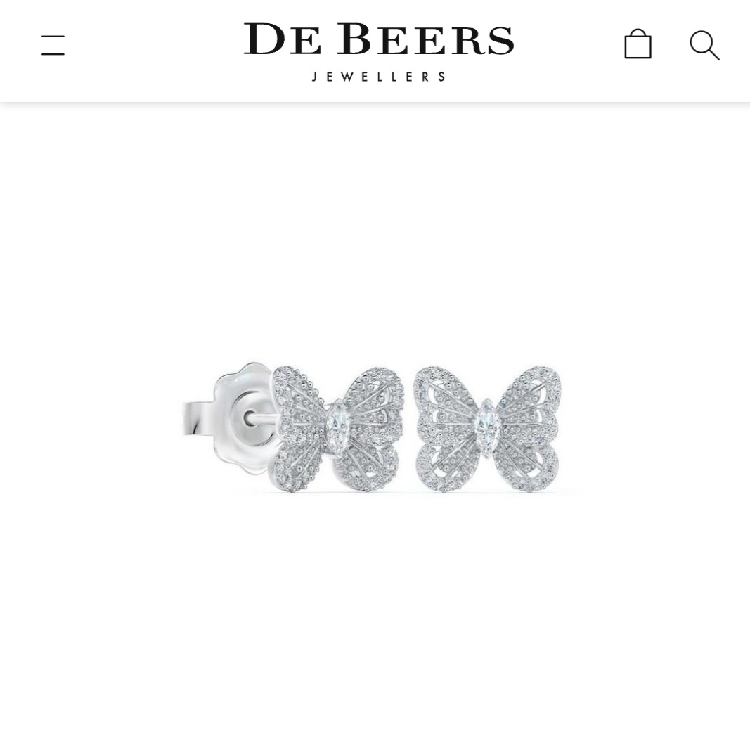 De Beers Butterfly studs earrings