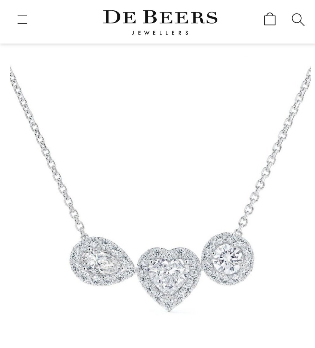 De Beers Aura Trilogy pendant necklace