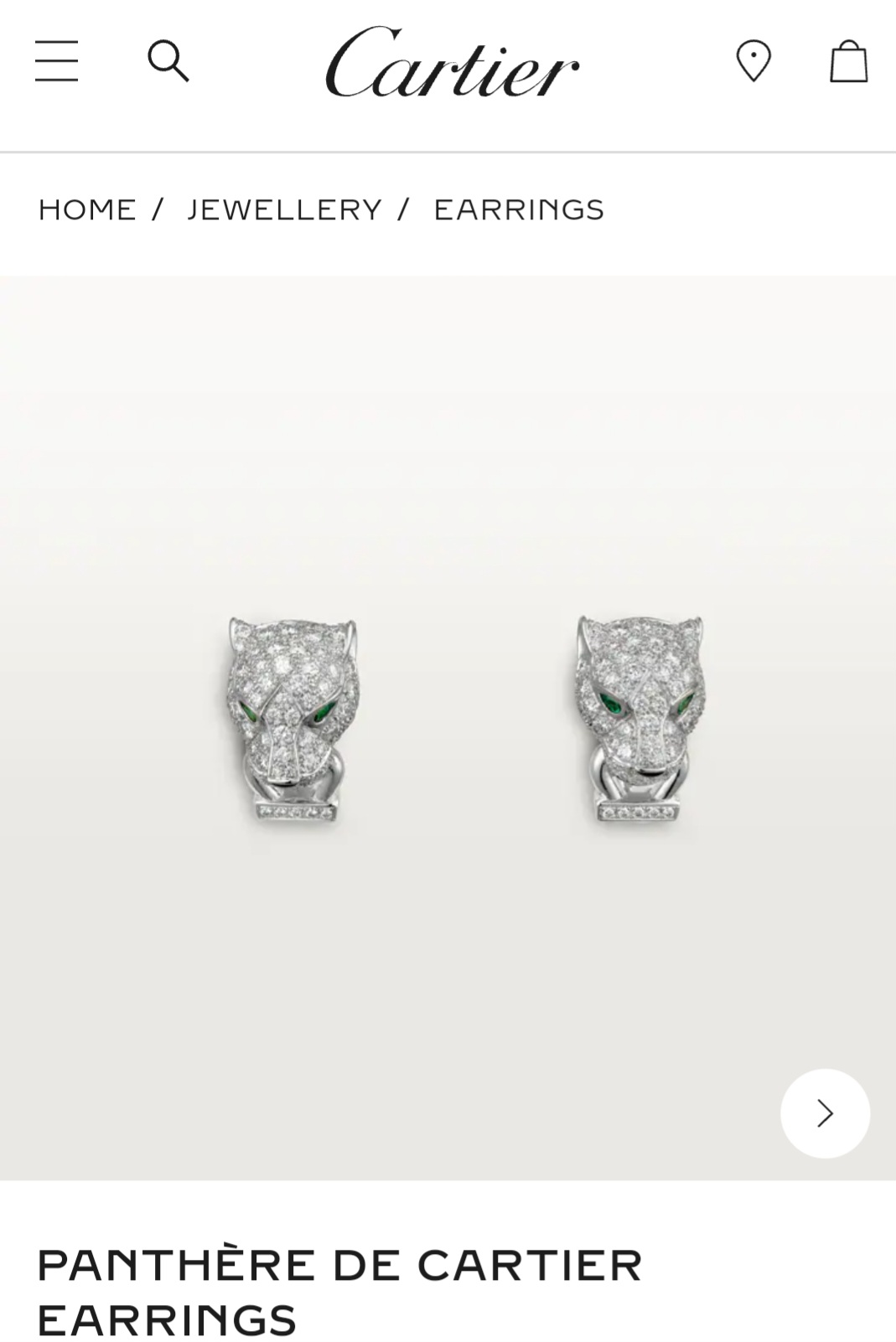 PANTHÈRE DE CARTIER earrings