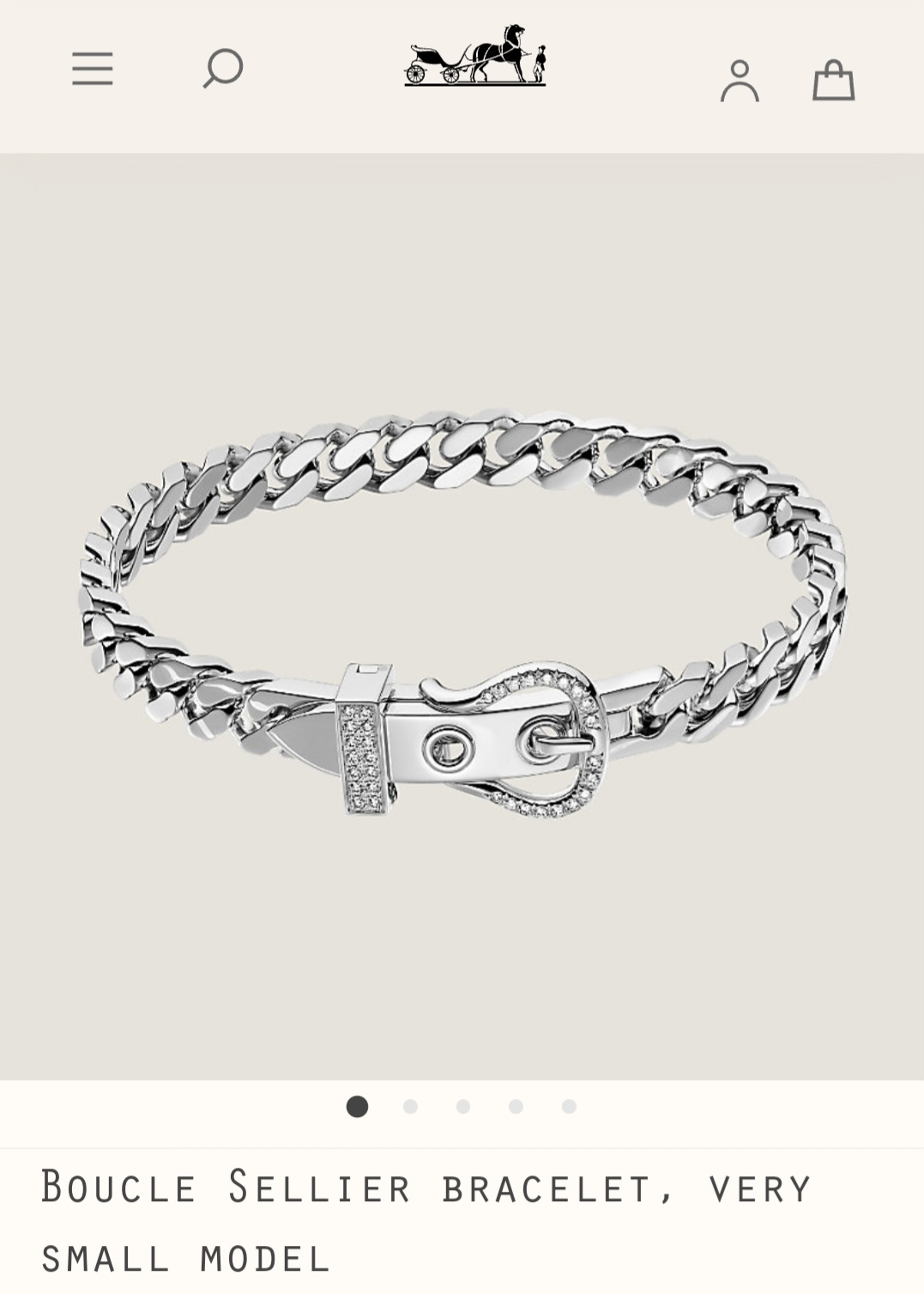 Hermès Boucle Sellier bracelet, very small model