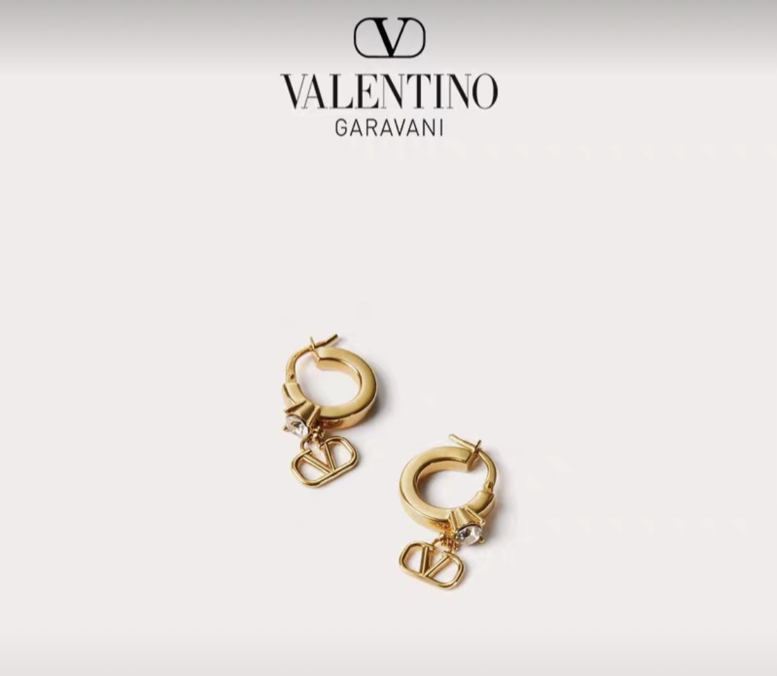 Valentino Garavani Mini Vlogo Signature Metal earrings