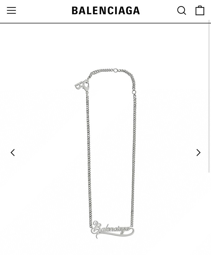 Balenciaga Typo necklace