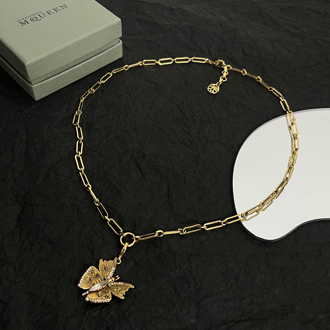 Alexander McQueen Butterfly pendant necklace