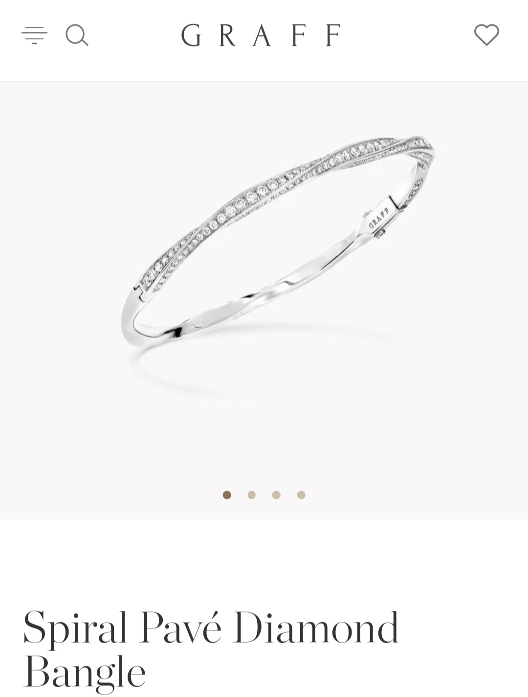 Graff Spiral Pavé Diamond bangle bracelet