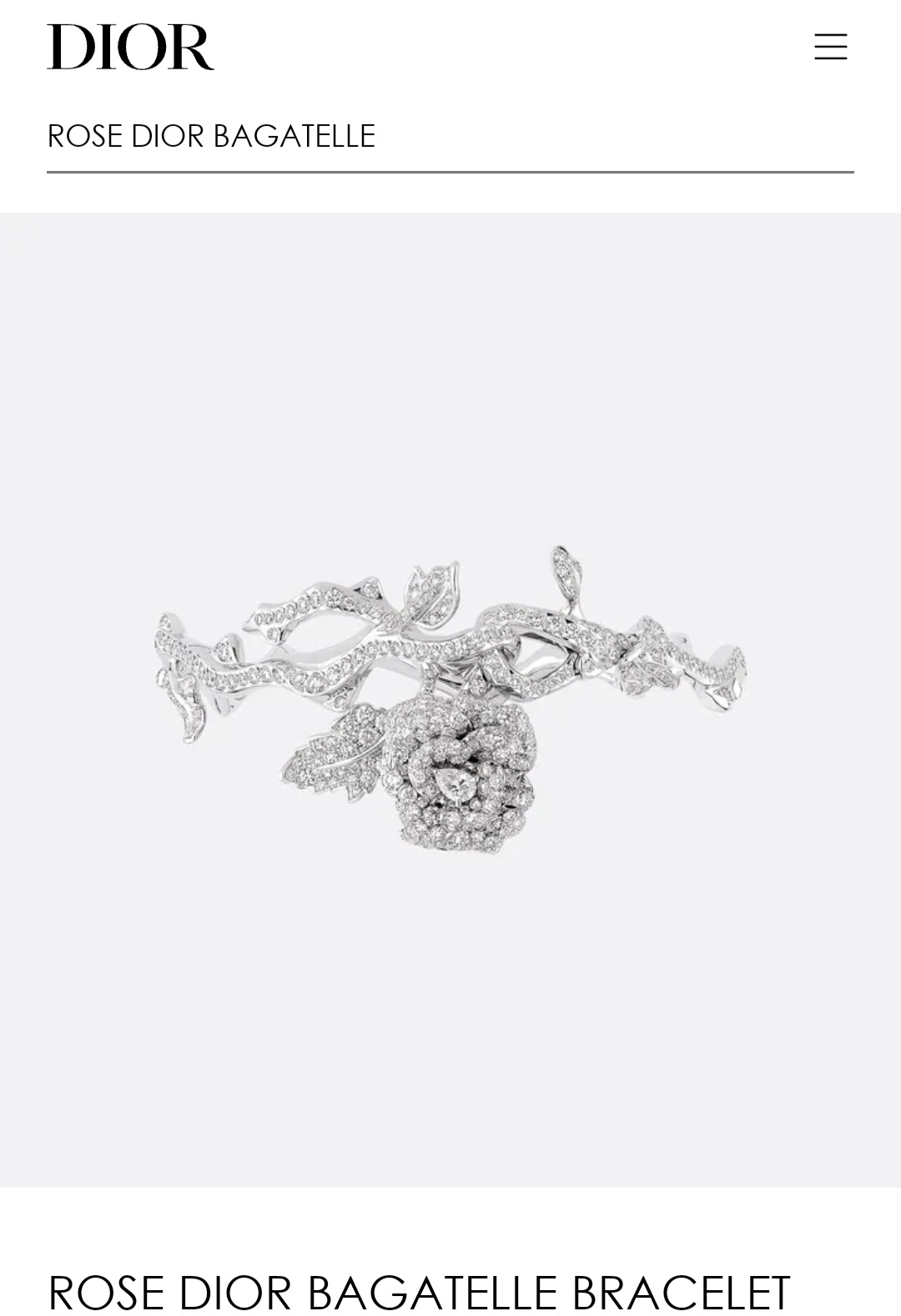 ROSE DIOR BAGATELLE BRACELET