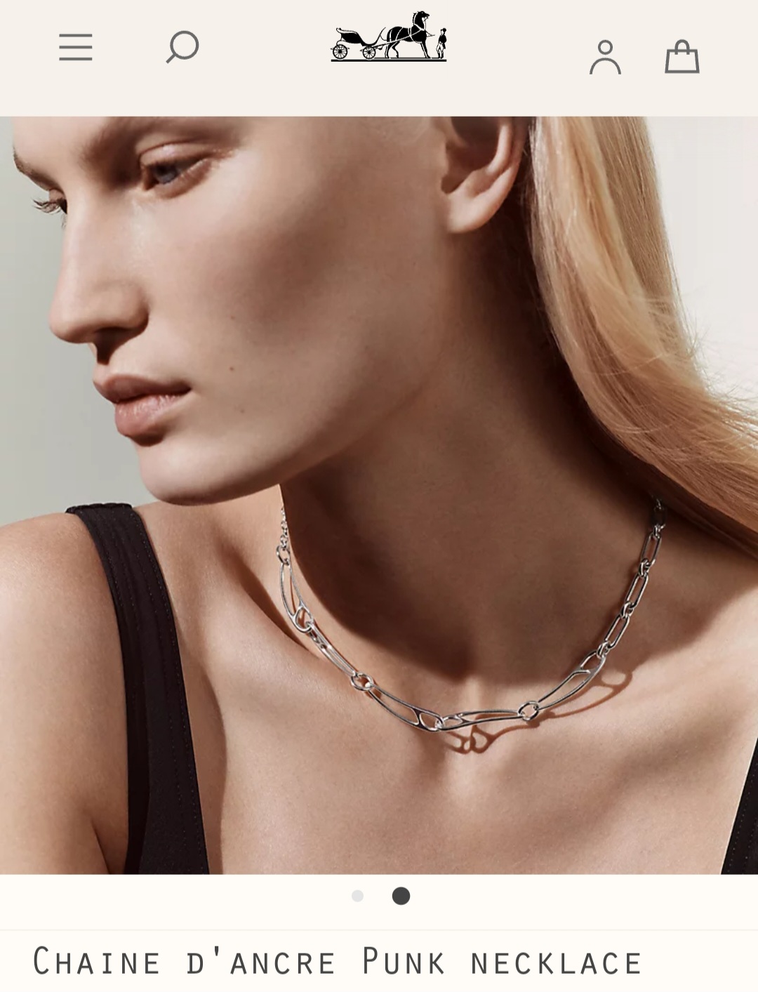 Hermes Chaine d’ancre Punk necklace