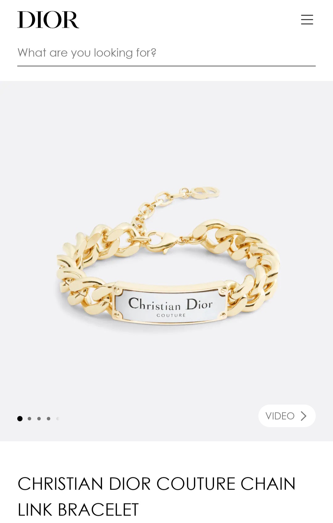 CHRISTIAN DIOR COUTURE CHAIN LINK bracelet